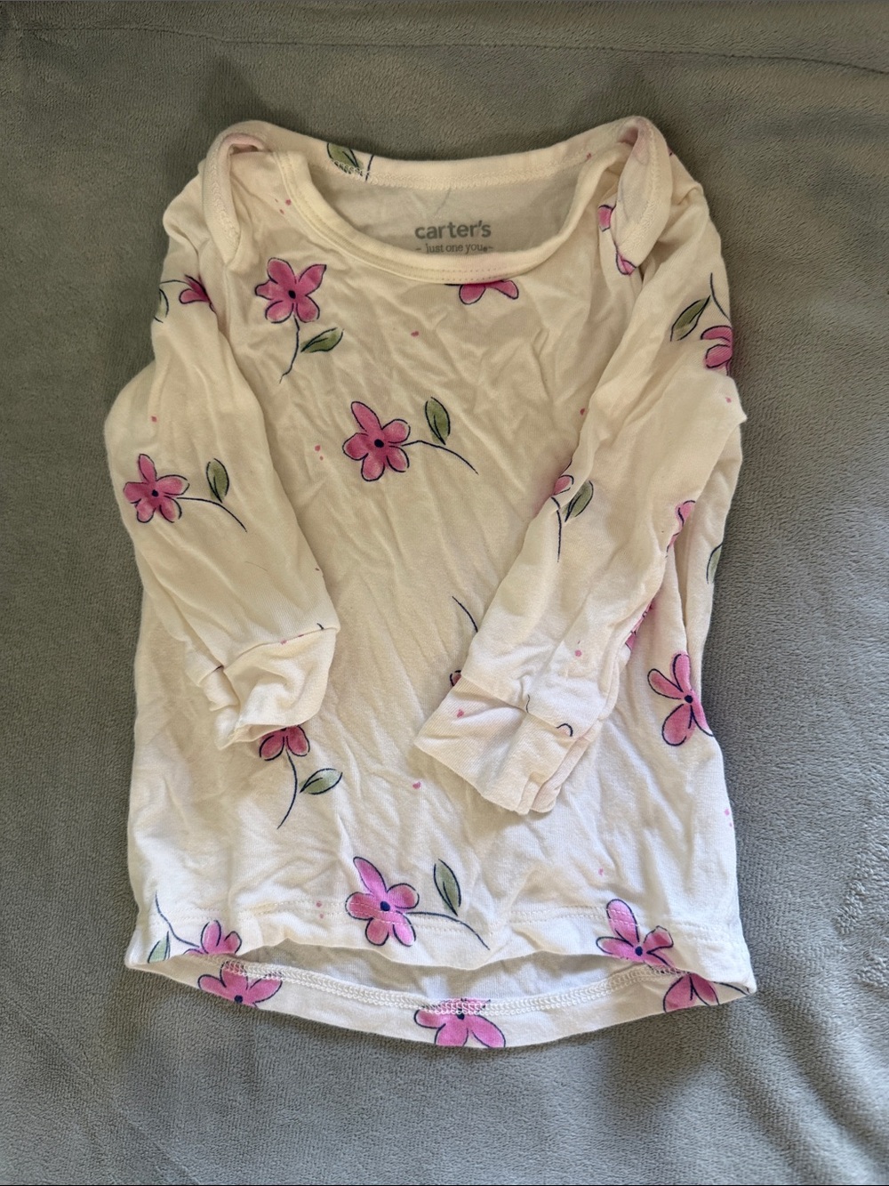 Carter's White outfit with Pink Floral Print - Picture 5 of 7